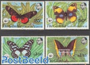 WWF, butterflies 4v