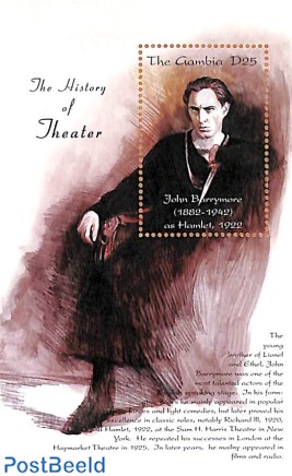 Theatre history s/s, John Barrymore