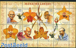 Gandhi, orchids 4v m/s