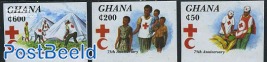 75 Years Red Cross 3v imperforated