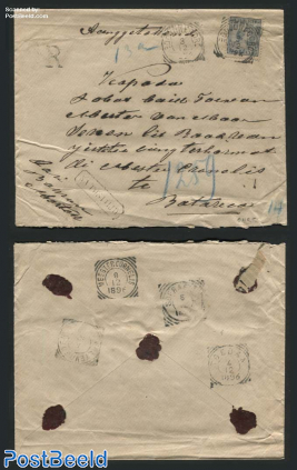 Registered letter from Bodjonegoro to Batavia, Na Posttijd