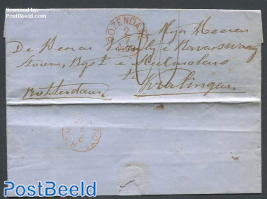 Folding letter from Rozendaal to Kralingen