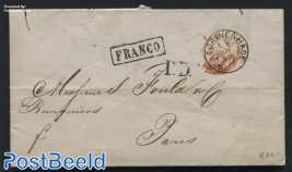 Folding letter from s Gravenhage to Paris