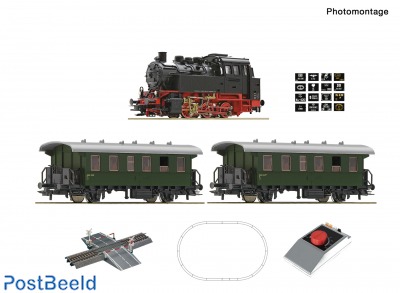 Analog Start Set ~ Br80 Steam Locomotive with Passenger Cars (DC)