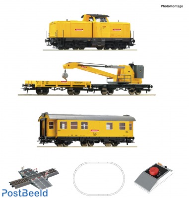 Analogue start set: Diesel locomotive class 212 with crane train, DB AG (DC)