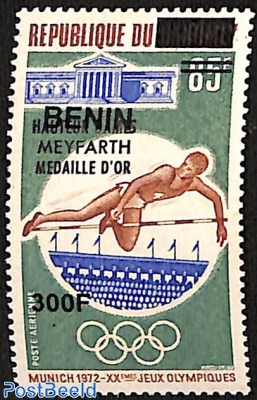 olympic games munich, gold medal, overprint