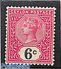 Stamp 1893 Sri Lanka Ceylon 6c Stamp out of set 1893