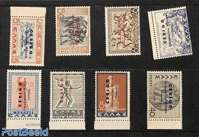 CERIGO (Ionian Islands) 8v **/* (5L stamp hinged, others MNH), signed