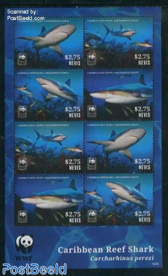WWF, Caribbean Reef Shark minisheet