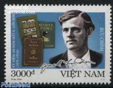 Stamp 2016 Vietnam Jack London 1v 2016 Collecting Stamps