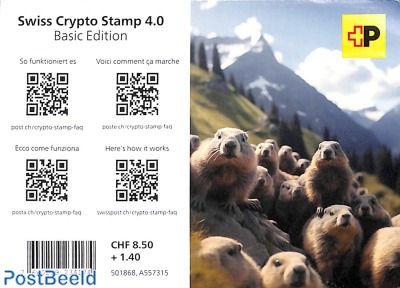 Crypto stamps in unopened pack