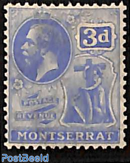 Stamp 1922, Montserrat 3d, Stamp out of set, 1922 - Collecting