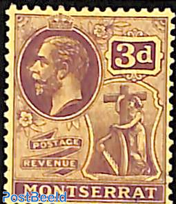 1922, 3d, Stamp out of set