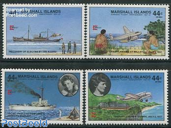 Stamp 1987 Marshall Islands Amelia Earhart 4v 1987 Collecting