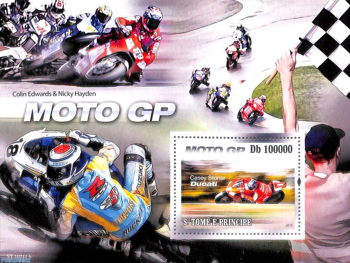 Stamp 2010, Sao Tome/Principe Moto Grand Prix s/s, 2010