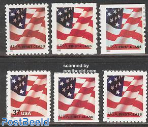 Stamp 2002 United States of America Flags 6v 2002 Collecting