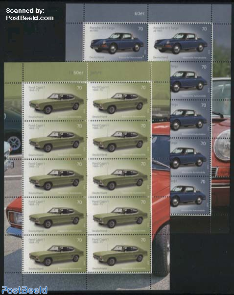 Stamp 2016, Germany, Federal Republic Classic Cars 2v s-a, Porsche 911 &  Ford Capri, 2016 - Collecting Stamps -  - The free  online stampcatalogue with over 500.000 stamps listed.