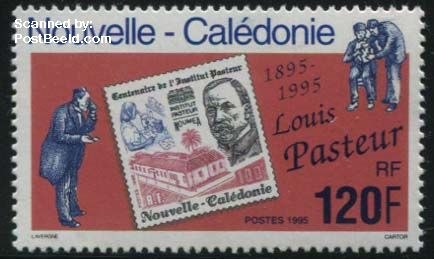 New Caledonia 1995, Louis Pasteur 1v, MNH